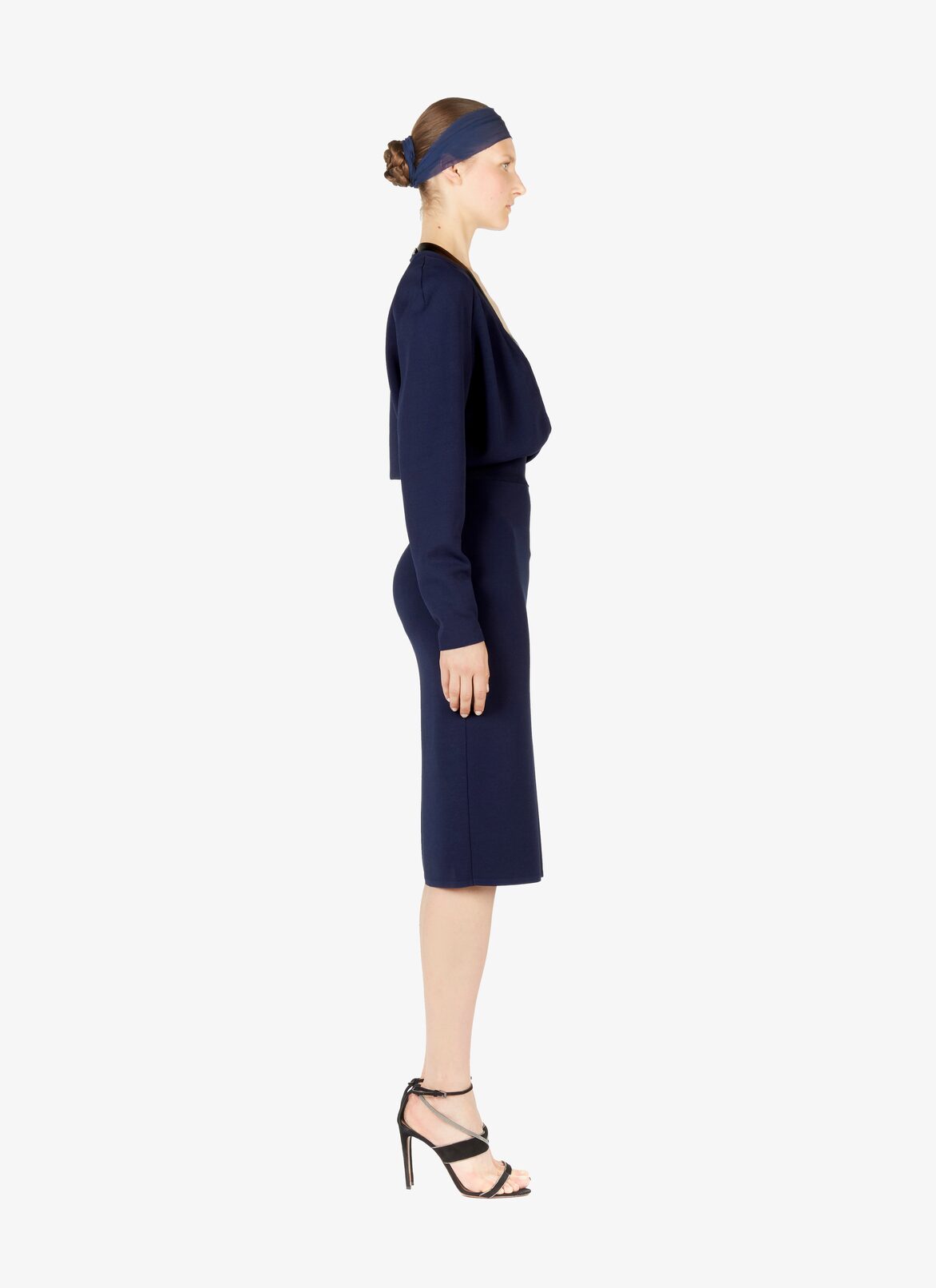 Alaïa Edition 1988 Long-Sleeved Pencil Dress ALAÏA NIGHT BLUE ALAÏA EDITION 1988 LONG-SLEEVED PENCIL DRESS